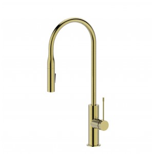 Aziz Brushed Gold Pull Out Sink Mixer